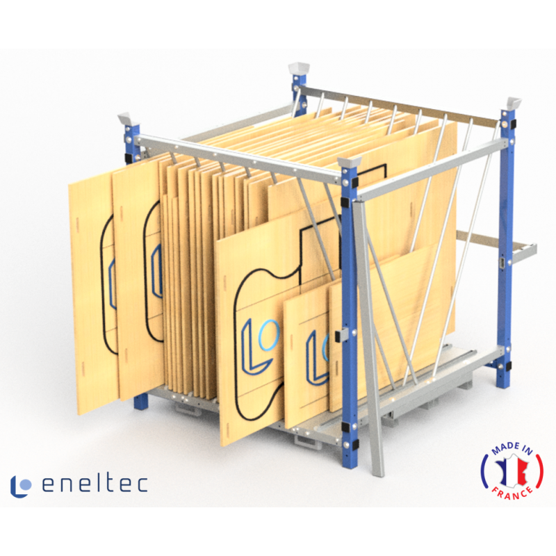 CUBE Rack rayonnage modulaire polyvalent - Stockage vertical pour panneaux - Eneltec on Manutention.pro by Eneltec