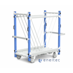 CUBE Rack - Stockage vertical pour panneaux - avec option chariot - Eneltec on Manutention.pro by Eneltec